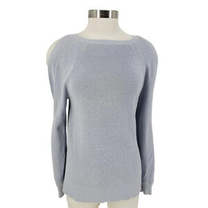 Club Monaco Sweater Merino Wool Silk Split Long Sleeve Pullover